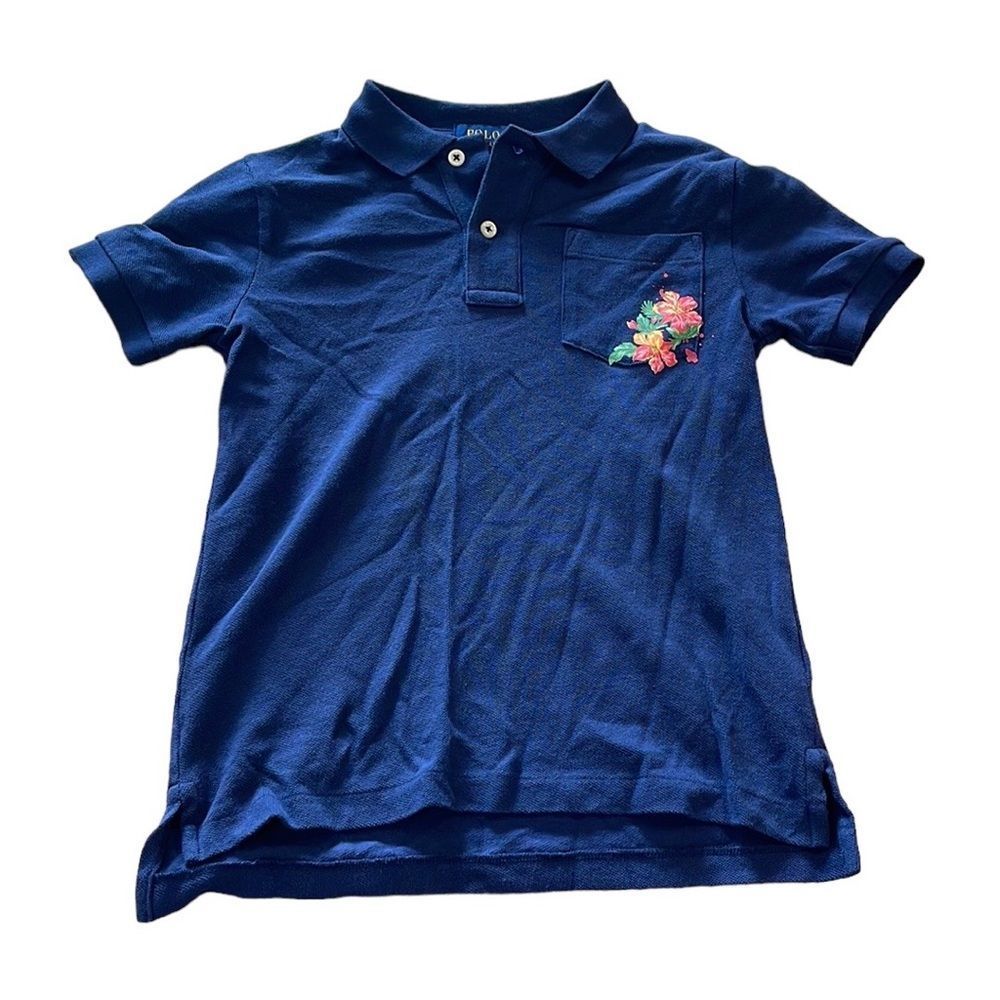 Polo Ralph Lauren Logo Cotten Mesh Polo Shirt Size 6